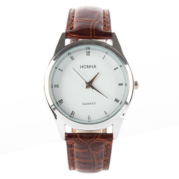 Leather Strap Wristwatch - Multiple Colors