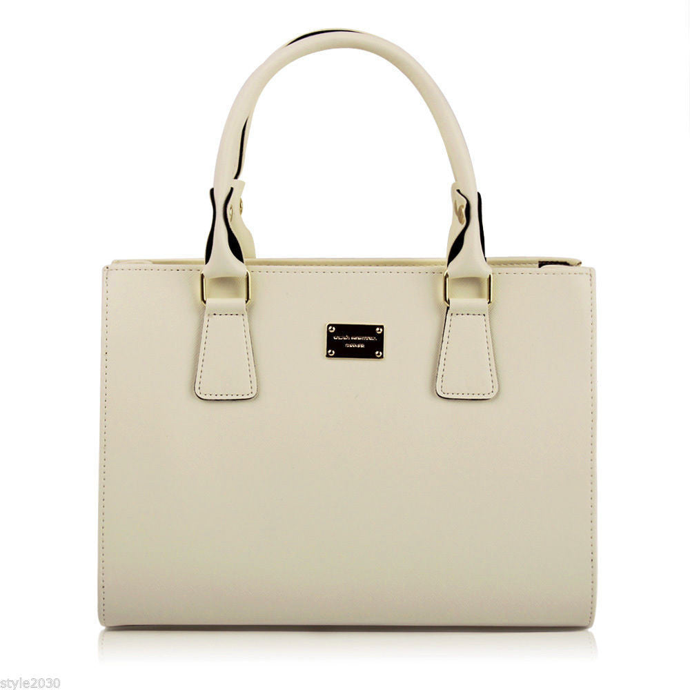 Accessories Beige Structured Handbag - Multiple Colors