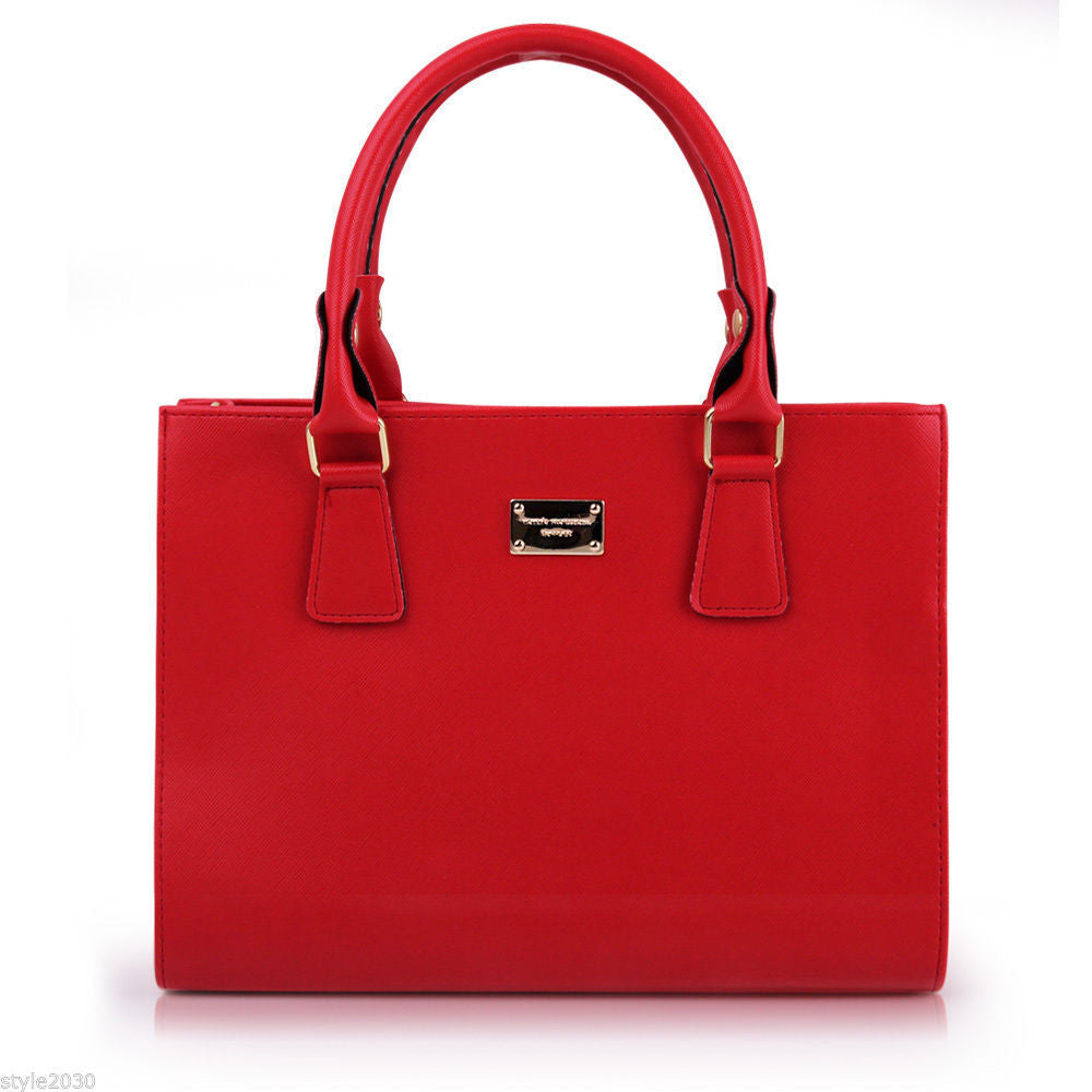 Accessories Red Structured Handbag - Multiple Colors