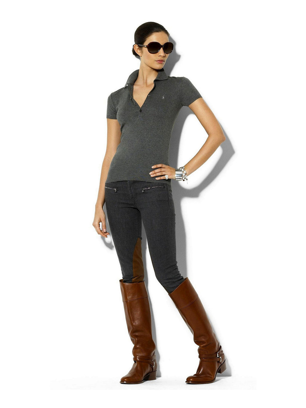 Pants with Leather Panels